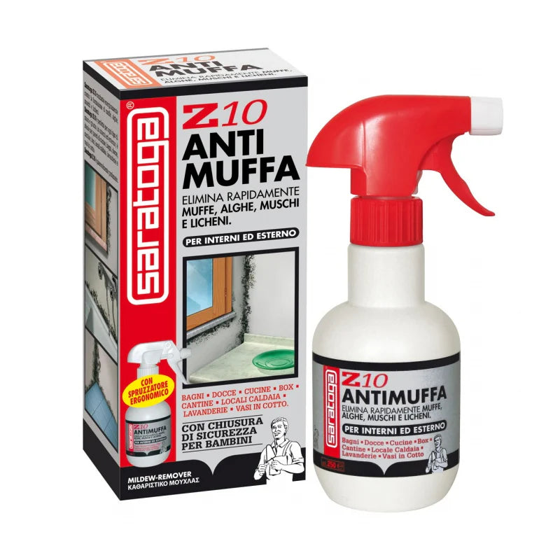 Saratoga Z10 Antimuffa Spray Igienizzante ad Azione Rapida per Pareti e Interni