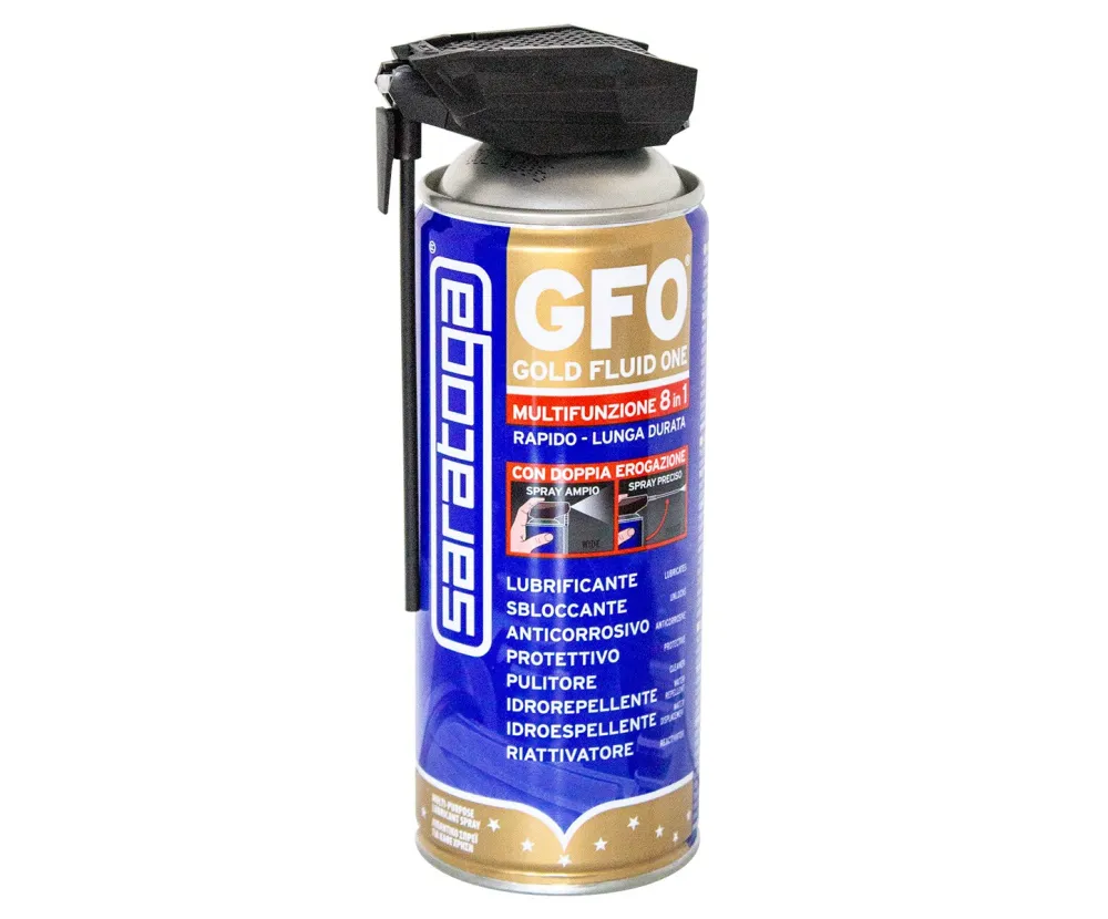 Saratoga GFO Sbloccante Lubrificante Idrorepellente ad Alto Potere Penetrante Spray - Flacone da 400ml
